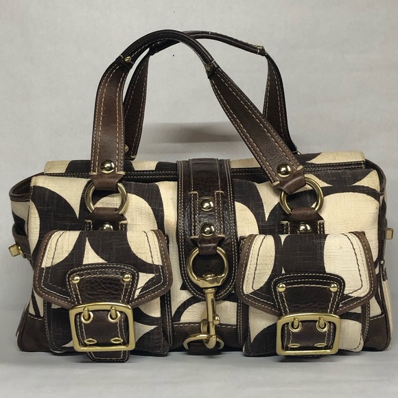 Coach Legacy Ivory Canvas Mandy Satchel 10827 - Picture 1 of 6